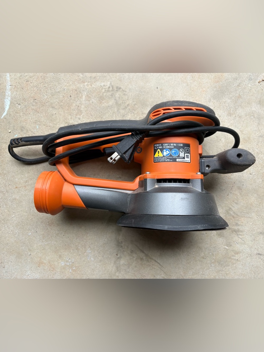 RIDGID R2611 Corded Dual Random Orbital Sander